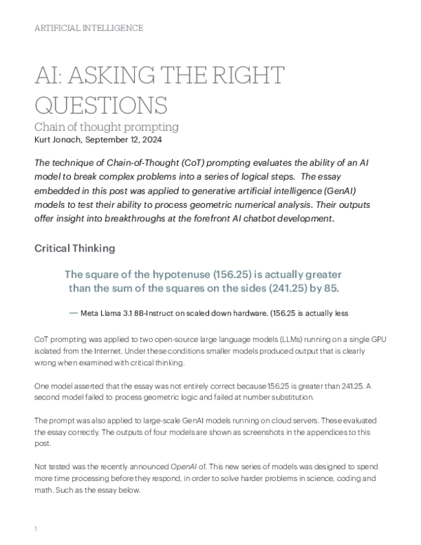 (PDF) AI: ASKING THE RIGHT QUESTIONS Chain of thought prompting