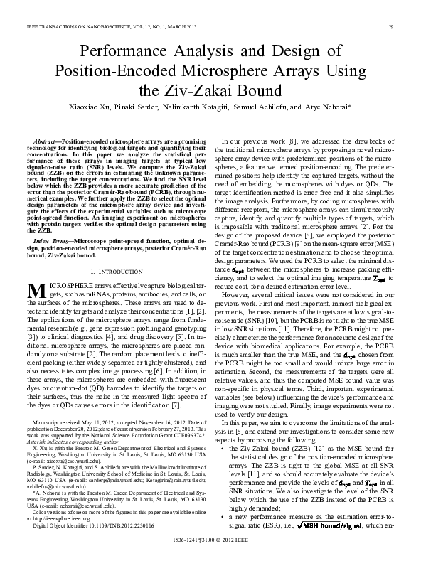 (PDF) Performance Analysis and Design of Position-Encoded Microsphere ...