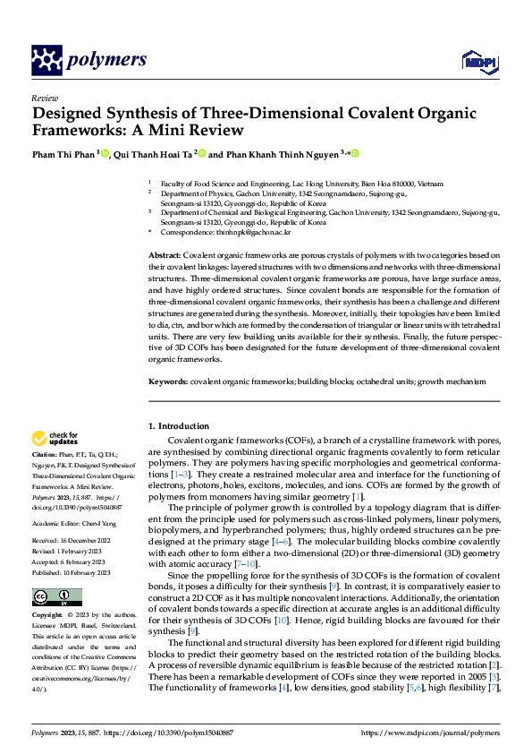 (PDF) Designed Synthesis of Three-Dimensional Covalent Organic ...