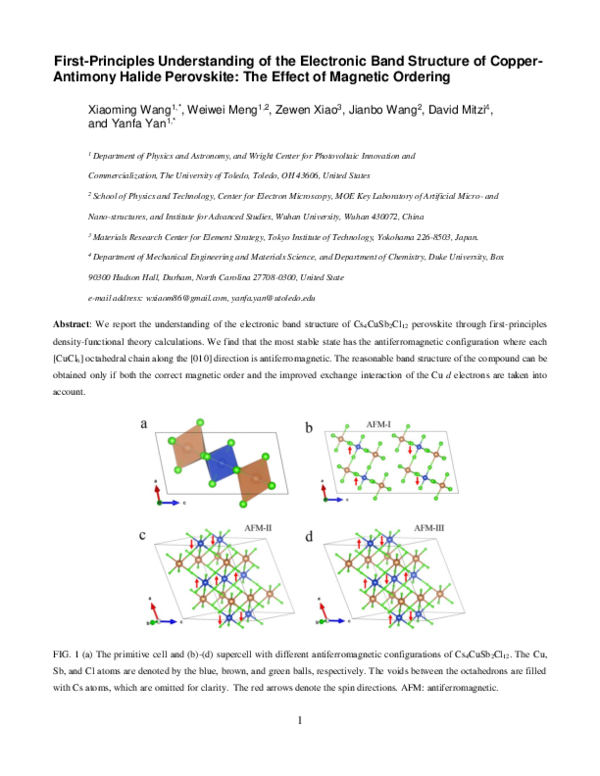 (PDF) First-Principles Understanding of the Electronic Band Structure ...