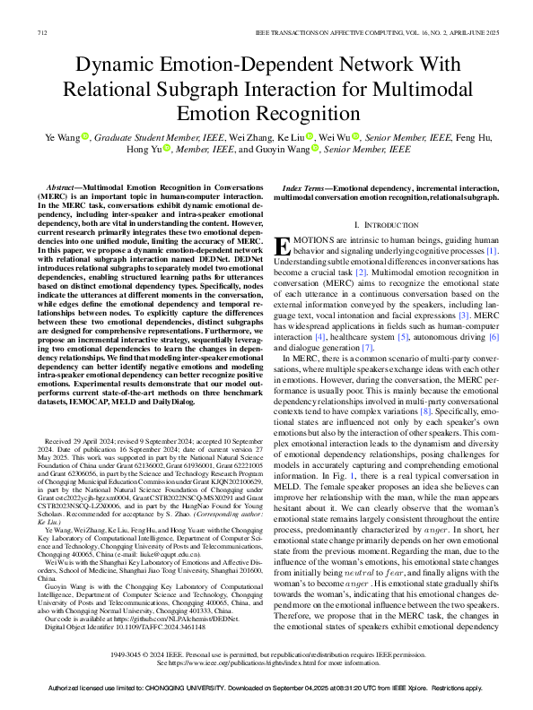 (PDF) Dynamic Emotion-Dependent Network With Relational Subgraph ...