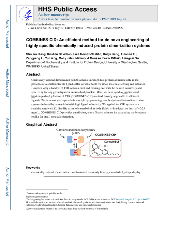 (PDF) COMBINES-CID: An Efficient Method for De Novo Engineering of ...