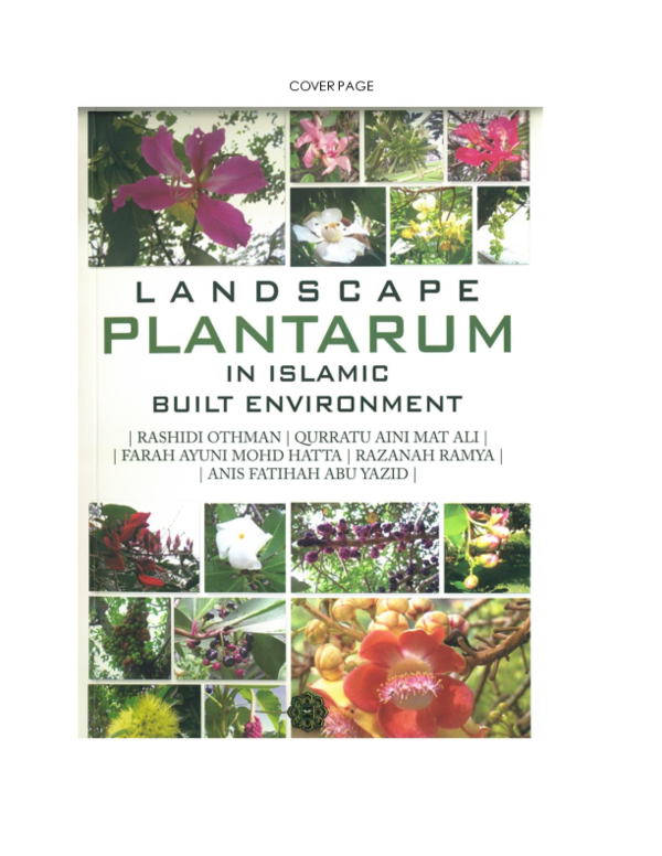 (PDF) Landscape plantarum in Islamic built environment