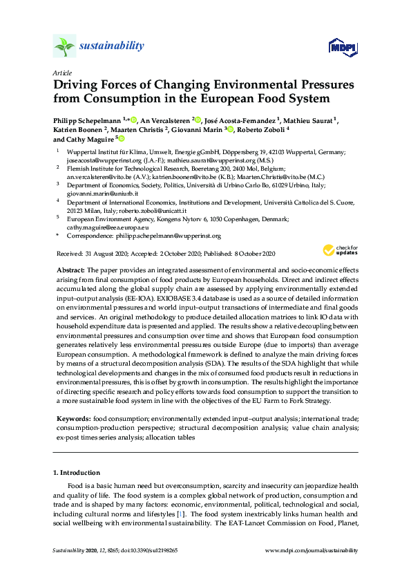 (PDF) Driving Forces of Changing Environmental Pressures from ...