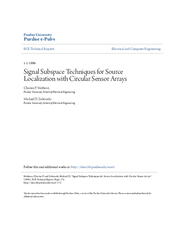 (PDF) Signal subspace techniques for source localization with circular ...