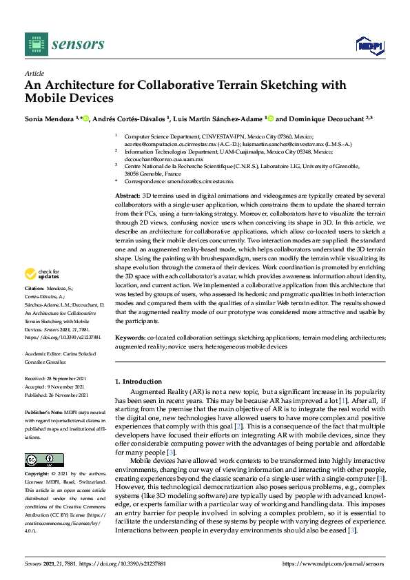 (PDF) An Architecture for Collaborative Terrain Sketching with Mobile ...