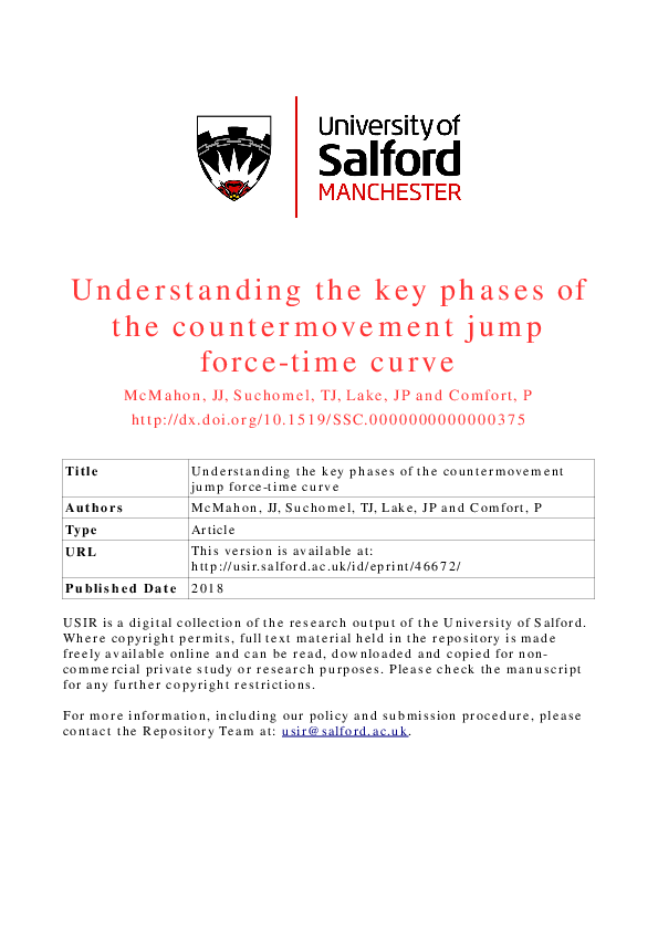 (PDF) Understanding the Key Phases of the Countermovement Jump Force ...