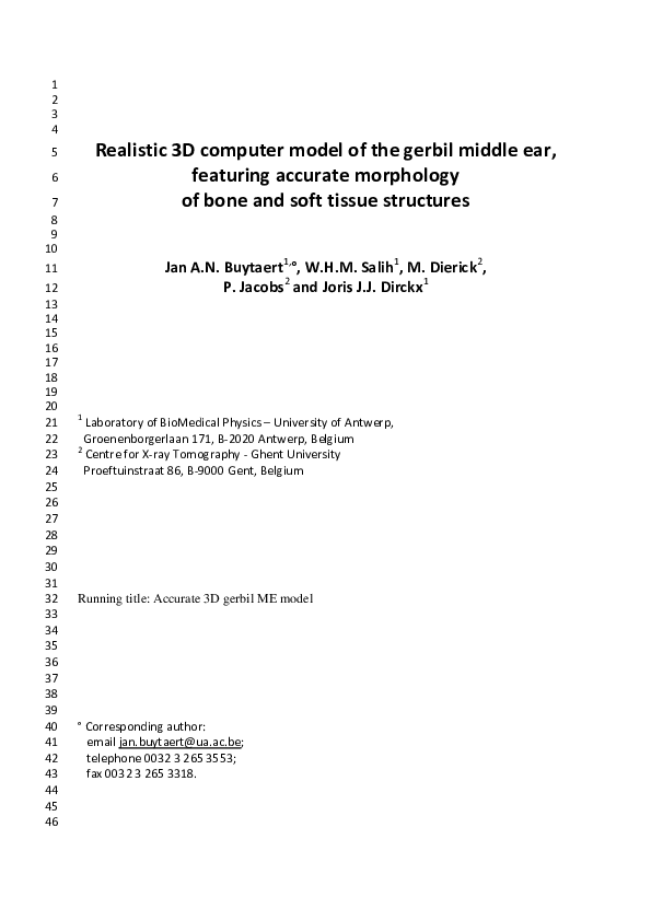 (PDF) Realistic 3D computer model of the gerbil middle ear, featuring ...