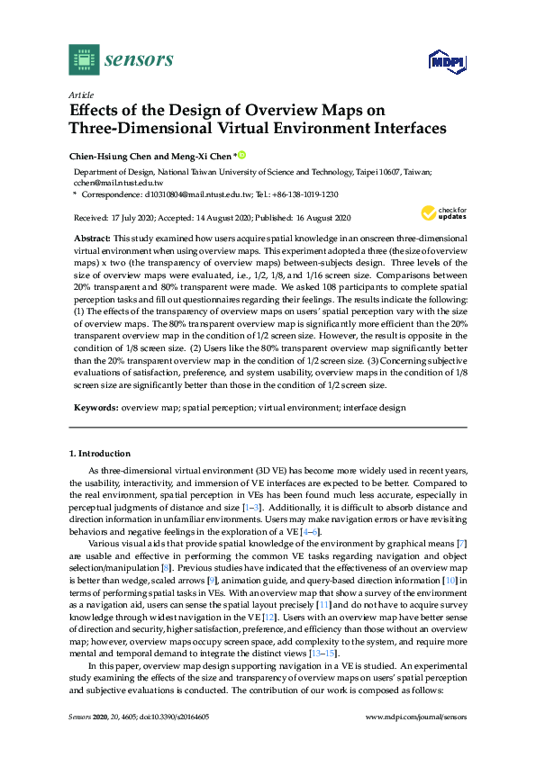 (PDF) Effects of the Design of Overview Maps on Three-Dimensional ...