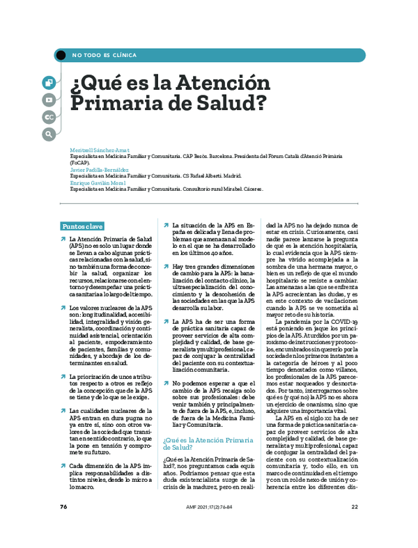 (PDF) Qué es la Atención Primaria de Salud
