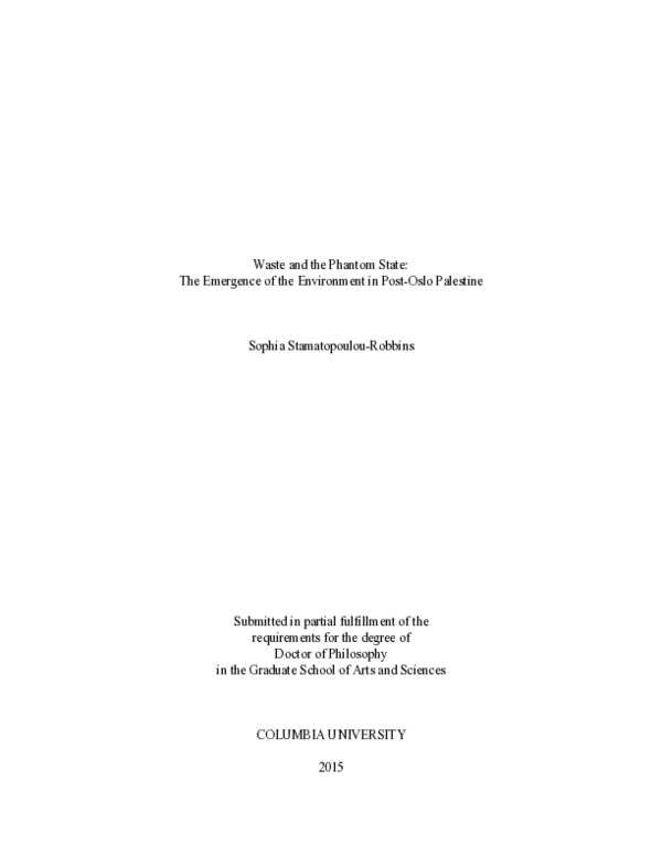 (PDF) Waste and the Phantom State: The Emergence of the Environment in ...
