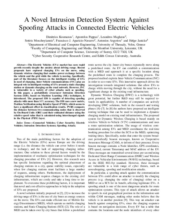 (PDF) A novel Intrusion Detection System against spoofing attacks in ...