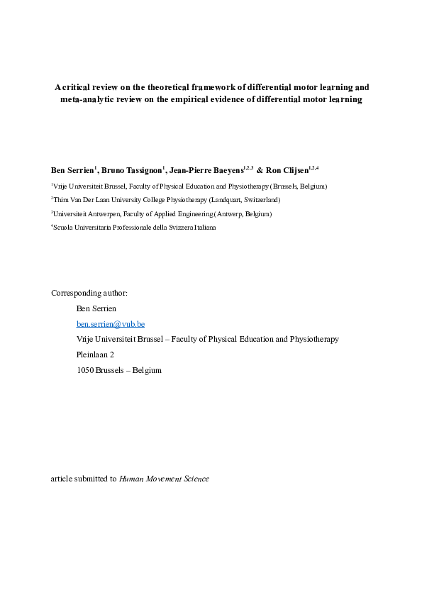 (PDF) A critical review on the theoretical framework of differential ...