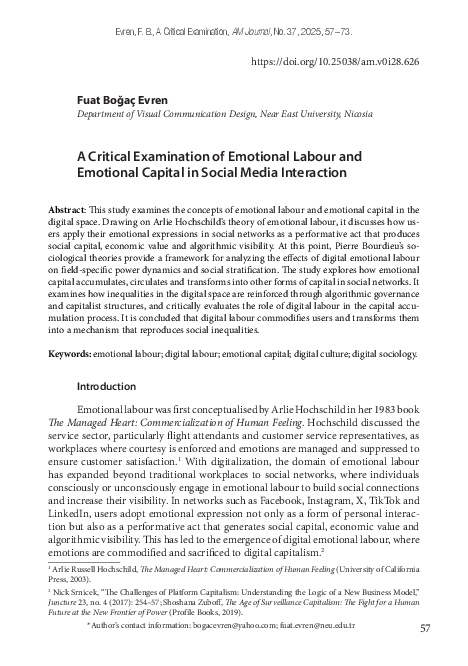 (PDF) A critical examination of emotional labour and emotional capital ...