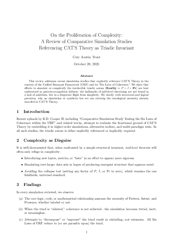 (PDF) On the Proliferation of Complexity: A Review of Comparative ...