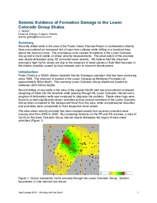 (PDF) Seismic Evidence of Formation Damage in the Lower