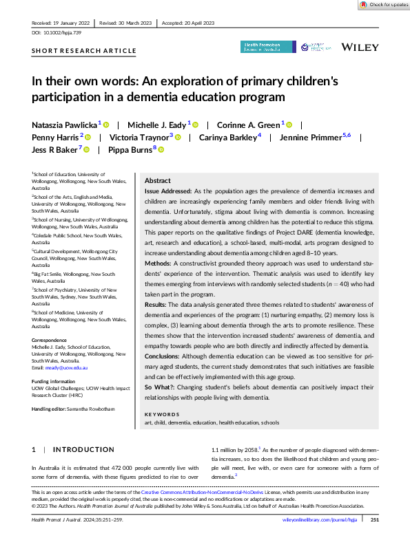 (PDF) In their own words: An exploration of primary children's ...