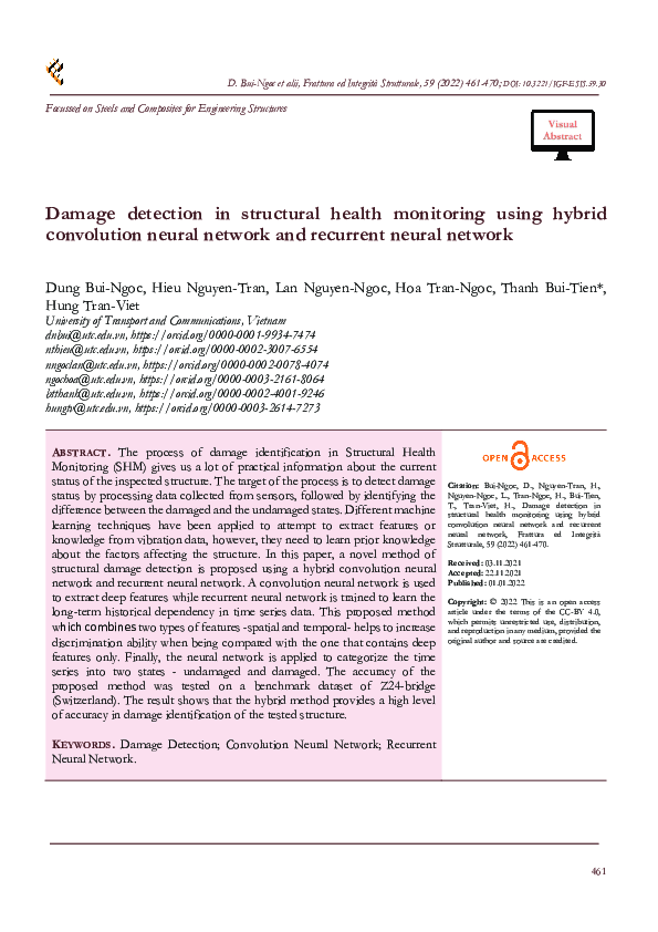 (PDF) Damage Detection in Structural Health Monitoring using Hybrid ...