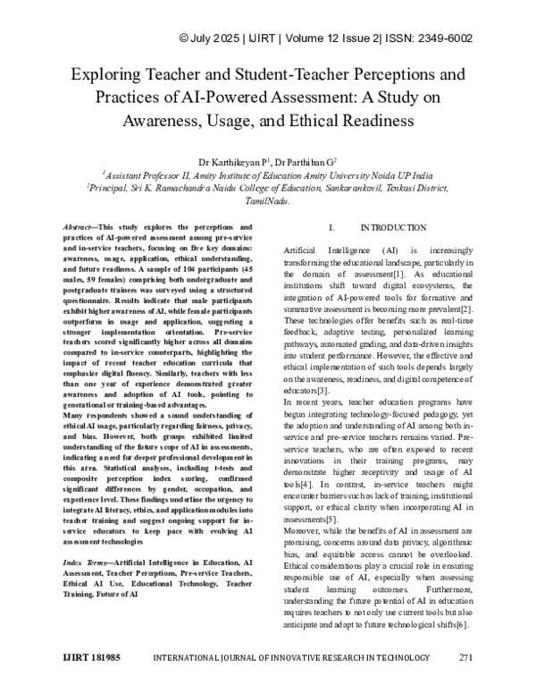 (PDF) Exploring Teacher and Student-Teacher Perceptions and Practices ...