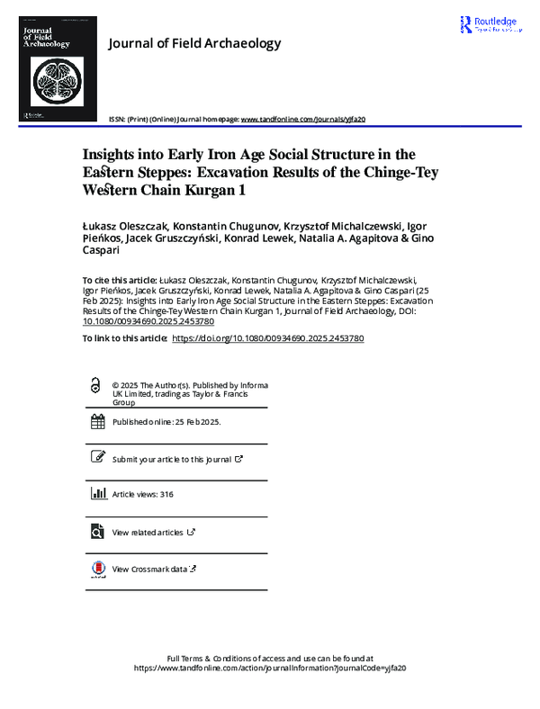 (PDF) Insights into Early Iron Age Social Structure in the Eastern ...