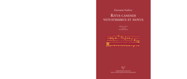 (PDF) Giovanni Gallico - Ritus canendi vetustissimus et novus