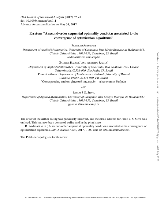 (PDF) Erratum “A second-order sequential optimality condition ...