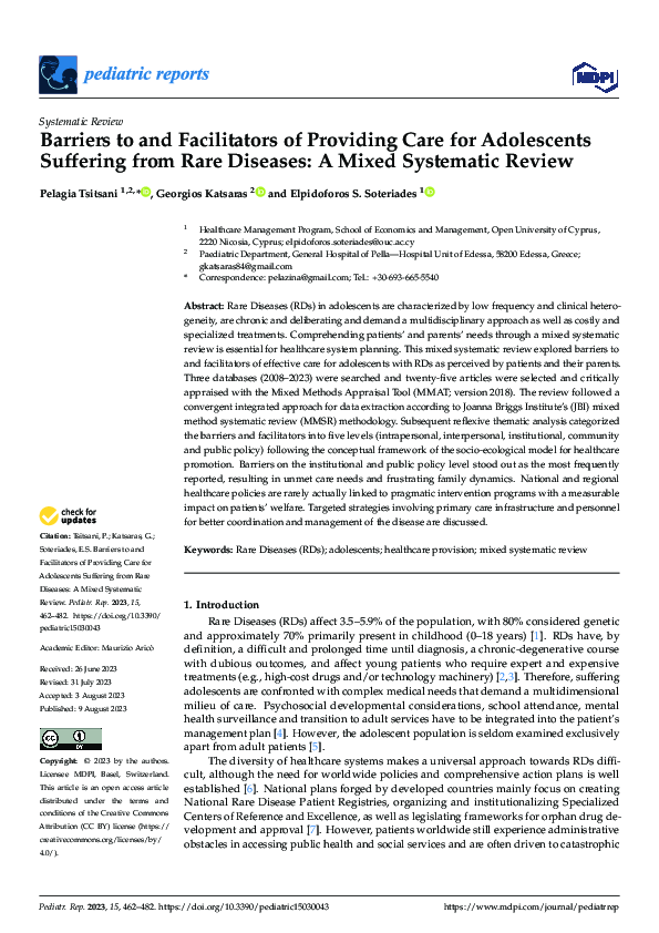 (PDF) Barriers to and Facilitators of Providing Care for Adolescents ...