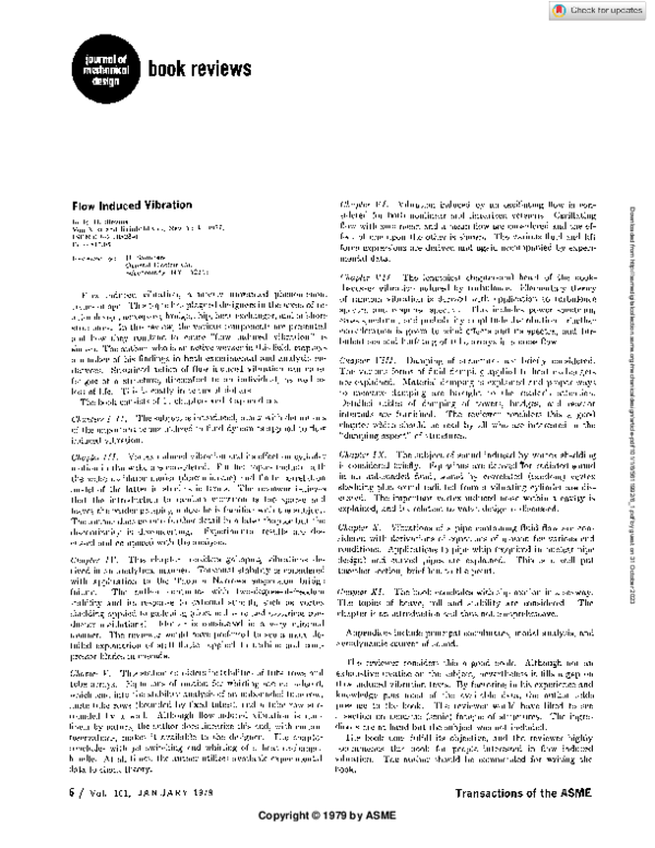 Pdf Flow Induced Vibration