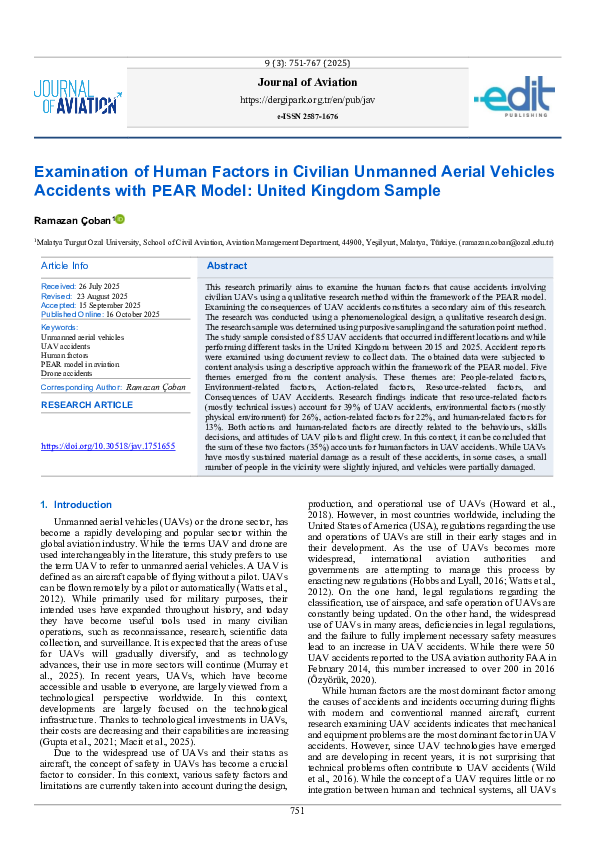 (PDF) Examination of Human Factors in Civilian Unmanned Aerial Vehicles ...