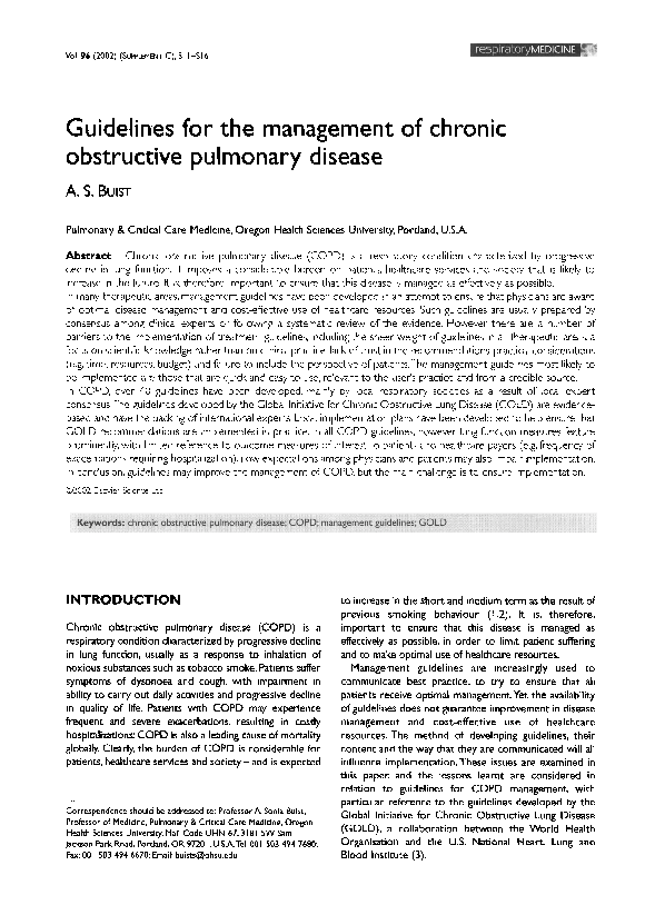 (PDF) Guidelines for the management of chronic obstructive pulmonary ...
