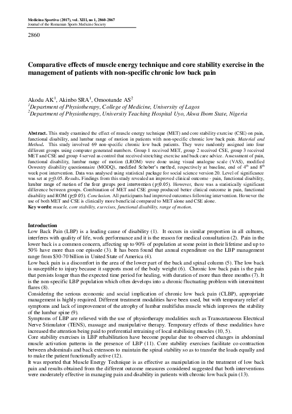(PDF) Comparative effects of muscle energy technique and core stability ...