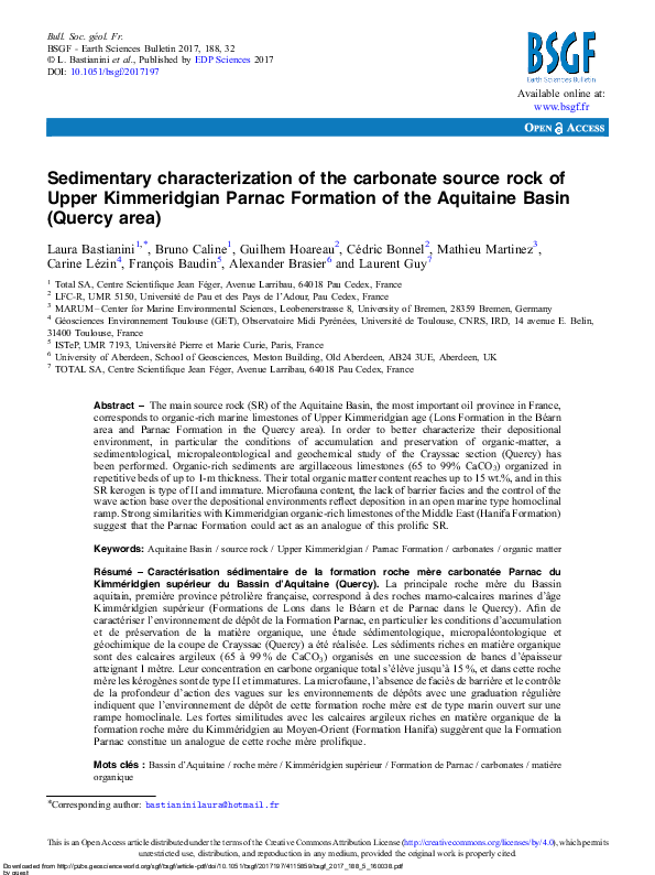 (PDF) Sedimentary characterization of the carbonate source rock of ...
