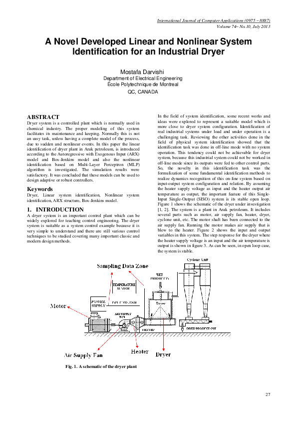 (PDF) A Novel Developed Linear and Nonlinear System Identification for ...