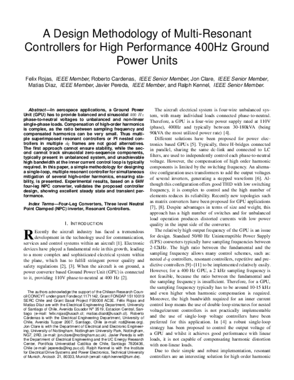 (PDF) A Design Methodology of Multiresonant Controllers for High ...