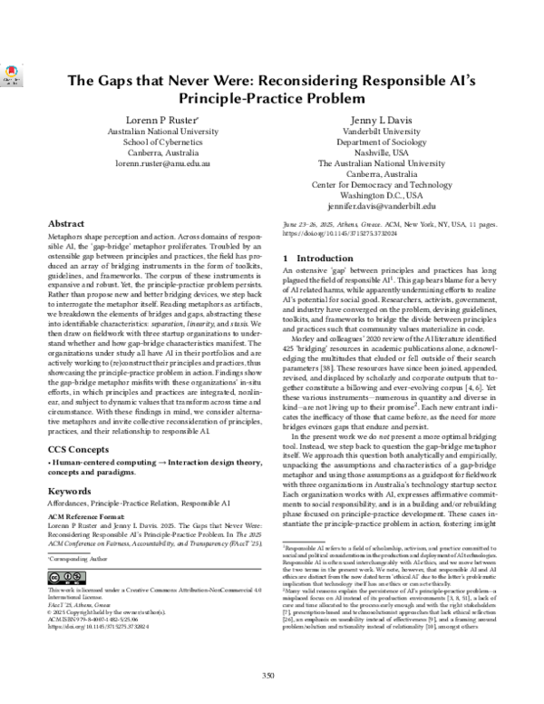 (PDF) The Gaps that Never Were: Reconsidering Responsible AI's ...