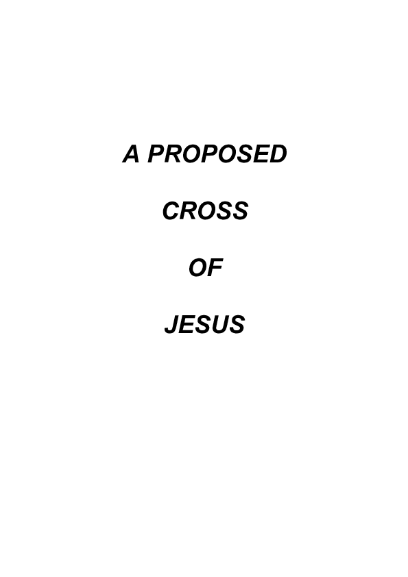 (PDF) A Proposed Cross of Jesus