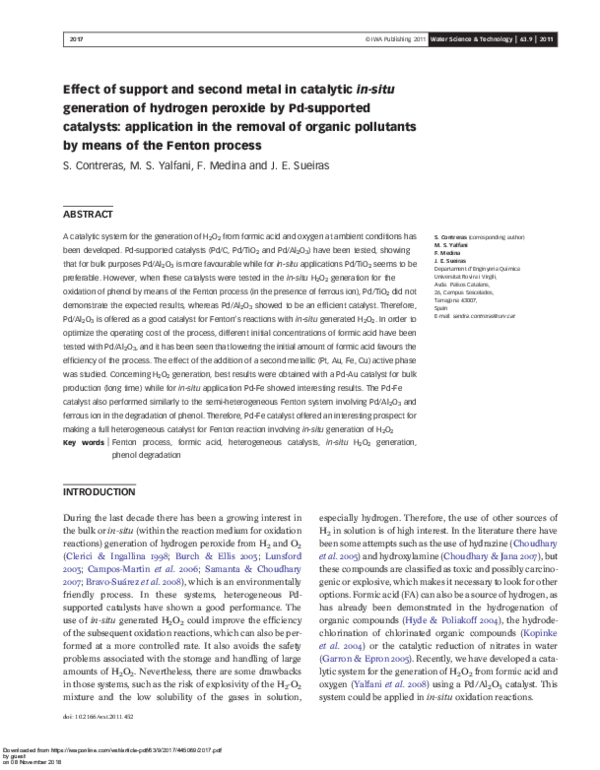 (PDF) Effect of support and second metal in catalytic in-situ ...