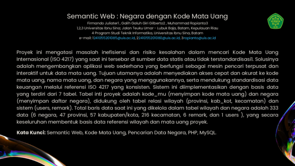 (PDF) Semantic Web : Negara dengan Kode Mata Uang
