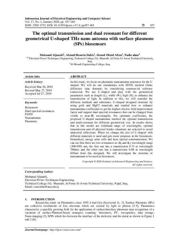 (PDF) The optimal transmission and dual resonant for different ...
