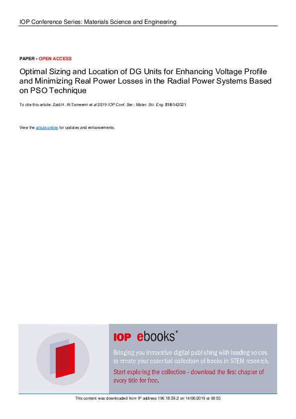 (PDF) Optimal Sizing and Location of DG Units for Enhancing Voltage ...