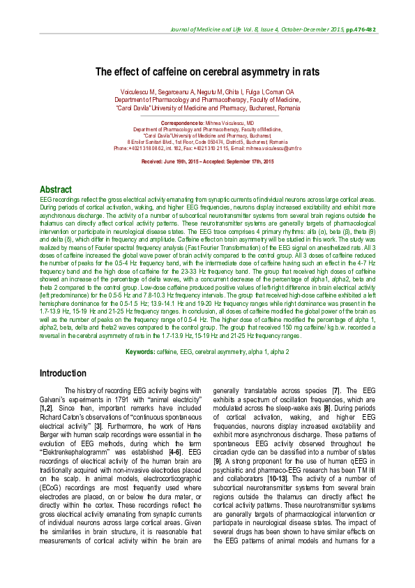 (PDF) The effect of caffeine on cerebral asymmetry in rats