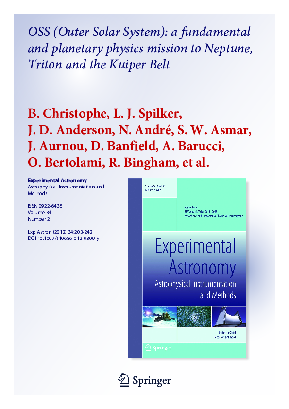 (PDF) OSS (Outer Solar System): a fundamental and planetary physics ...