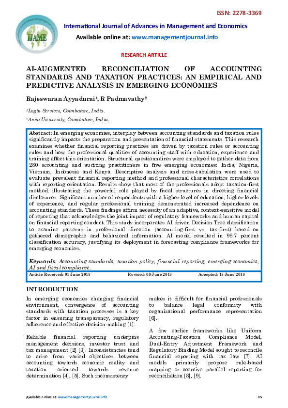 (PDF) AI-Augmented Reconciliation of Accounting Standards and Taxation ...