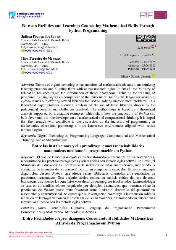 (PDF) Between Facilities and Learning: Connecting Mathematical Skills ...