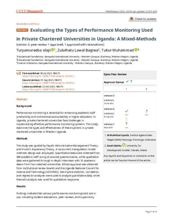 (PDF) Evaluating the Types of Performance Monitoring Used in Private ...