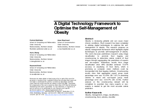 (PDF) A digital technology framework to optimise the self-management of ...