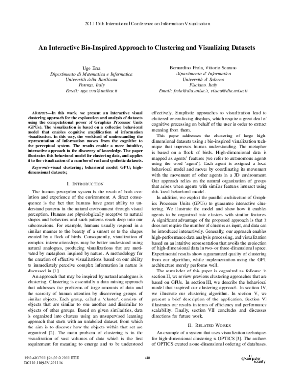 (PDF) An Interactive Bio-inspired Approach to Clustering and ...