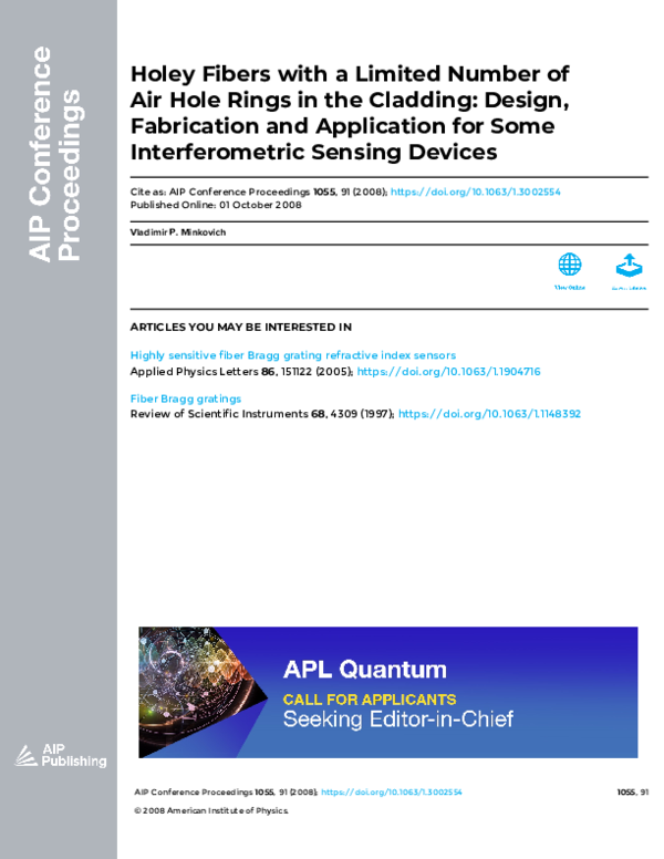 (PDF) Holey Fibers with a Limited Number of Air Hole Rings in the ...
