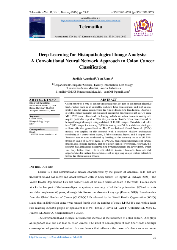 (PDF) Deep Learning for Histopathological Image Analysis: A ...