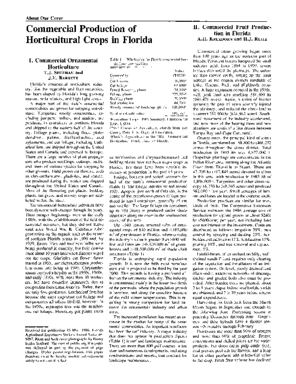 (PDF) Commercial Production of Horticultural Crops in Florida